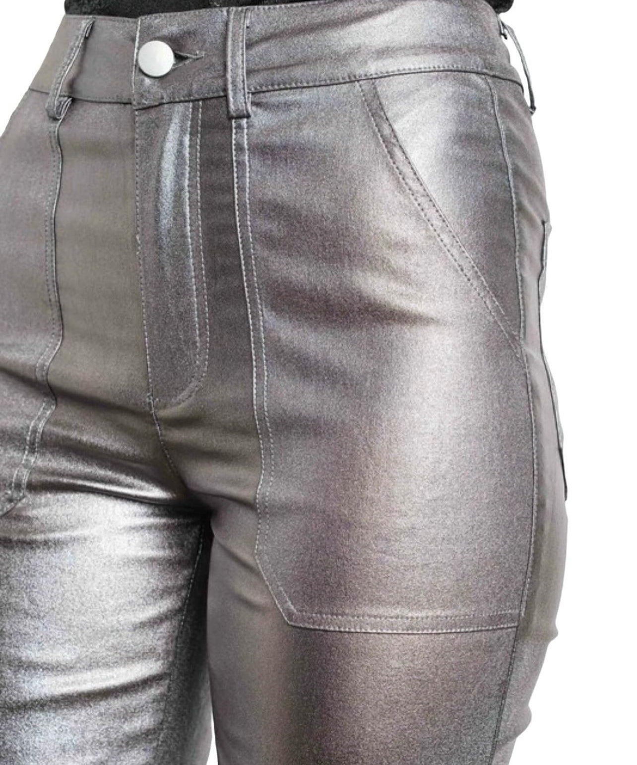 MAITE METALLIC PANTS (SILVER)