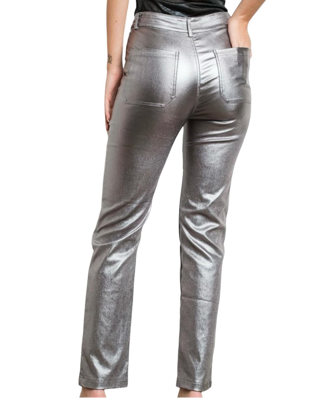 MAITE METALLIC PANTS (SILVER)